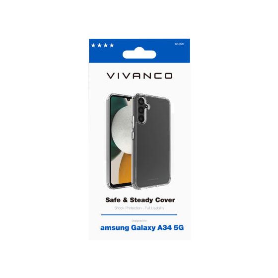 Safe and Steady Cover für Samsung Galaxy A34 5G  (Transparent) 