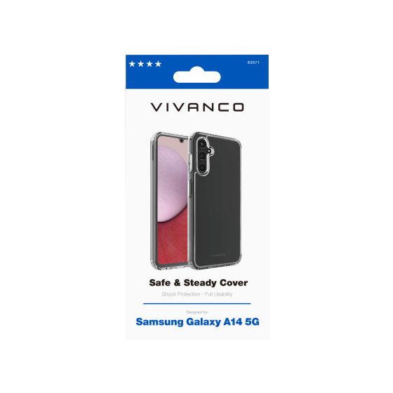 Safe and Steady Cover für Samsung Galaxy A14 5G  (Transparent) 