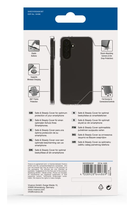 Safe and Steady Cover für Samsung Galaxy A36 5G, Galaxy A56 5G  (Transparent) 