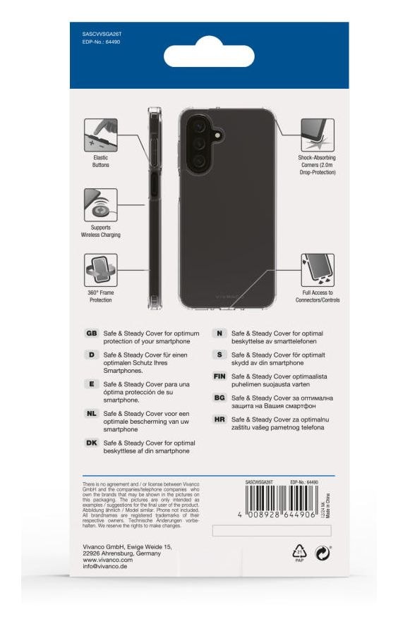 Safe and Steady Cover für Samsung Galaxy A26 5G  (Transparent) 
