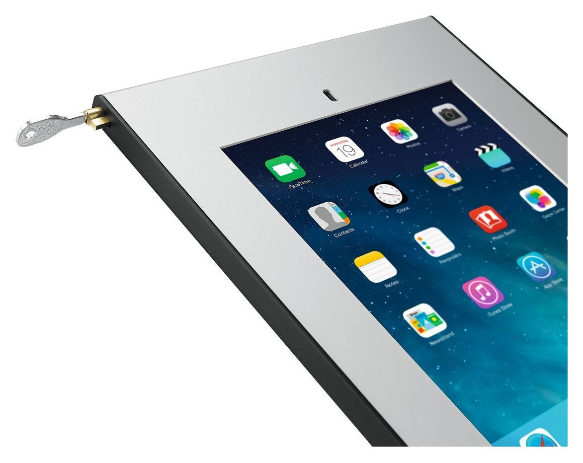 PTS1213 TabLock aus Aluminium, Stahl für Apple iPad Air 1 / 2 & iPad Pro 9.7 bis 24,6 cm (9.7")  (Silber) 