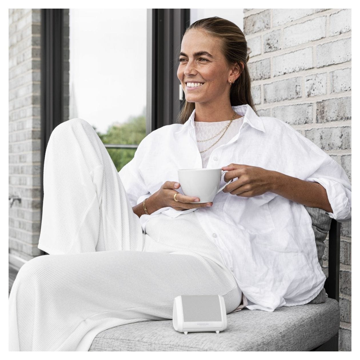 Air Beats Mini Bluetooth Lautsprecher IPX6 Laufzeit bis 13 h  (Weiß) 