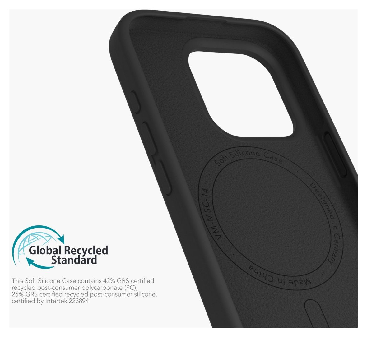 Soft Silicone Case Cover für Apple iPhone 16 Pro  (Schwarz) 