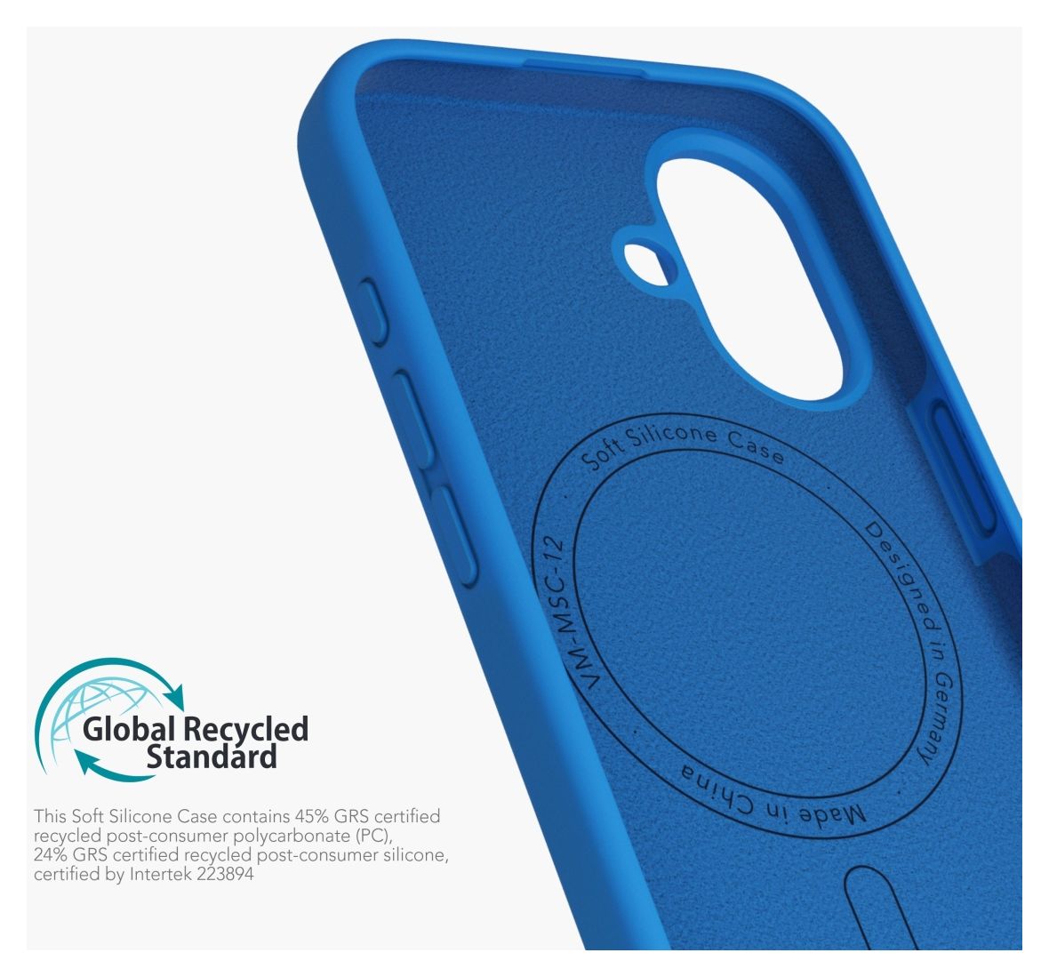 Soft Silicone Case Cover für Apple iPhone 16 Plus  (Blau) 