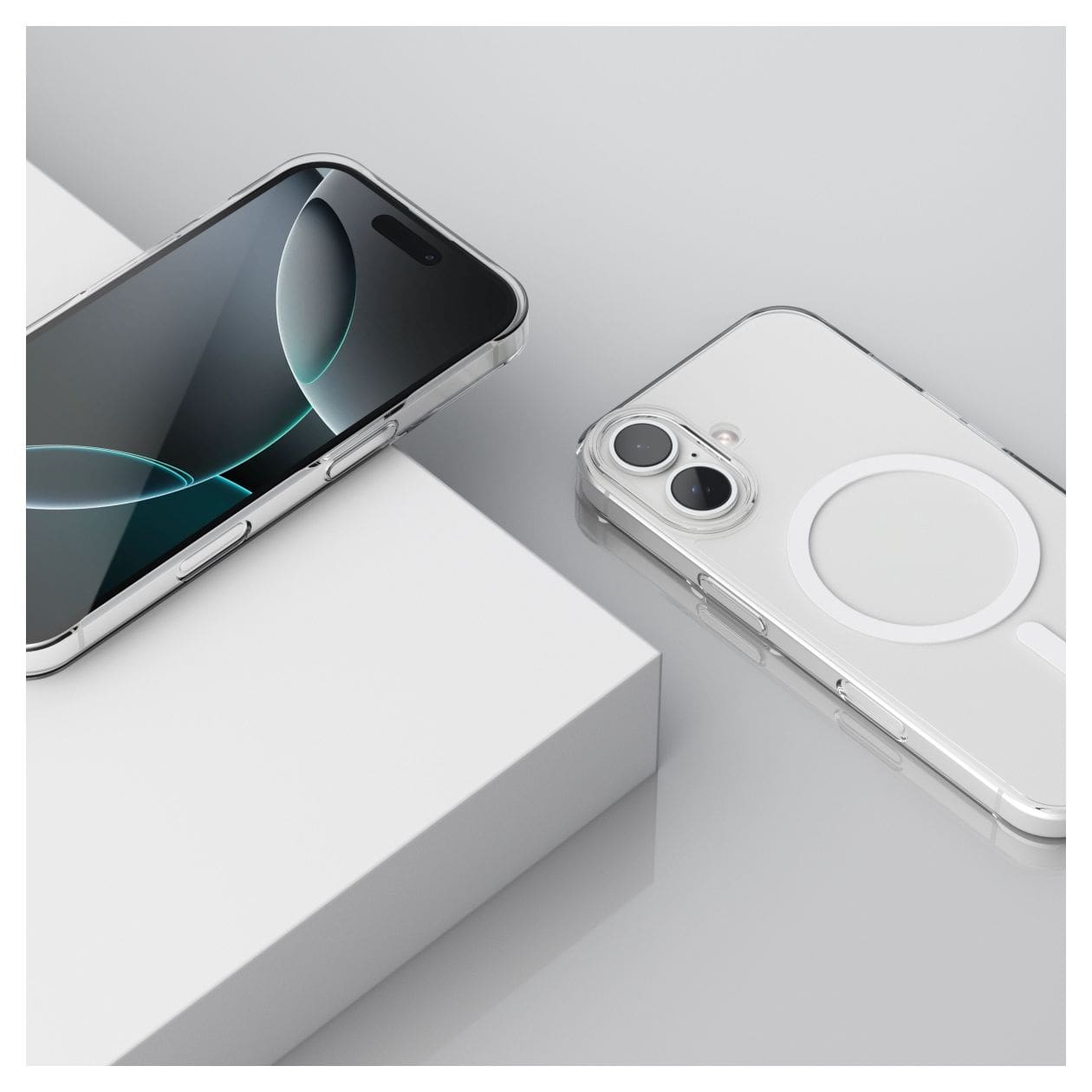 Transparent Case Pro Cover für Apple iPhone 16  (Transparent, Weiß) 