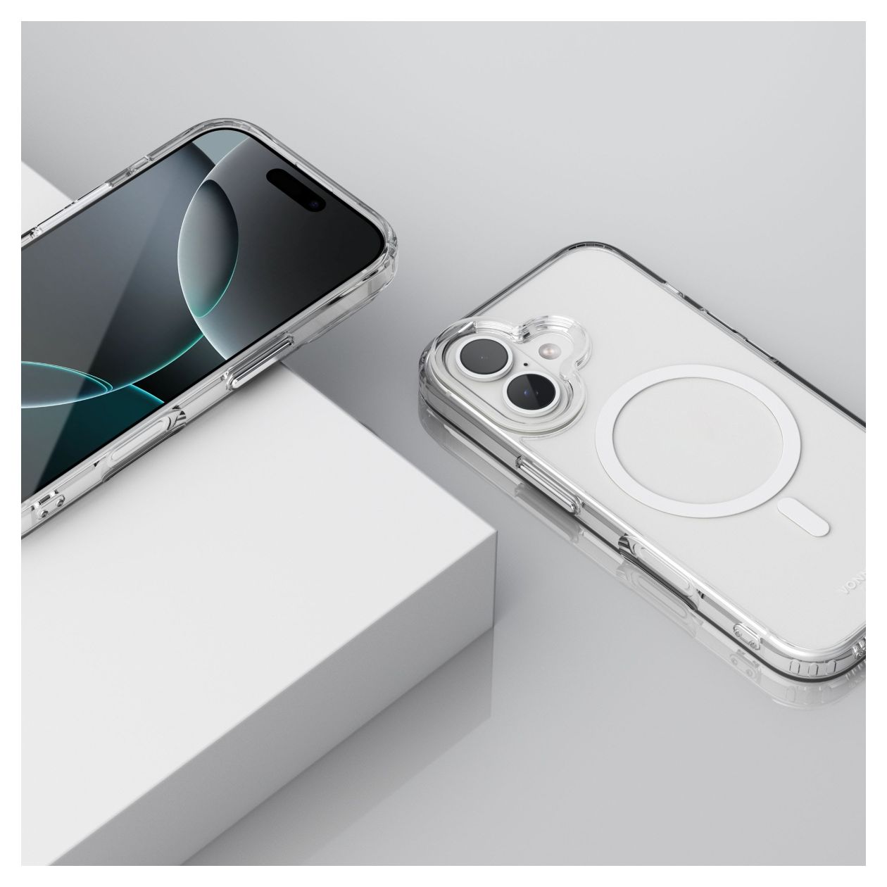 Transparent Case Cover für Apple iPhone 16  (Transparent, Weiß) 