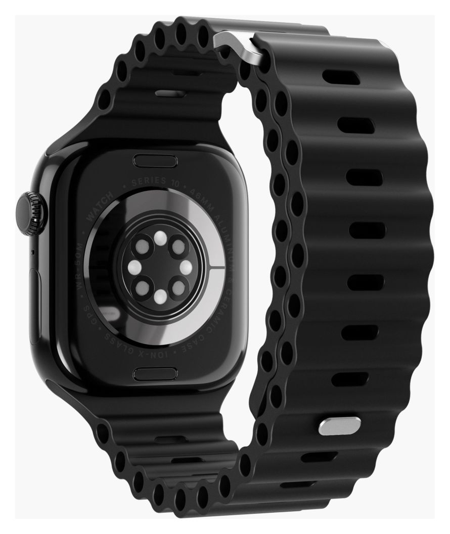 Wave Band 2 Armband Apple Watch 40 | 41 | 42 mm  (Schwarz) 