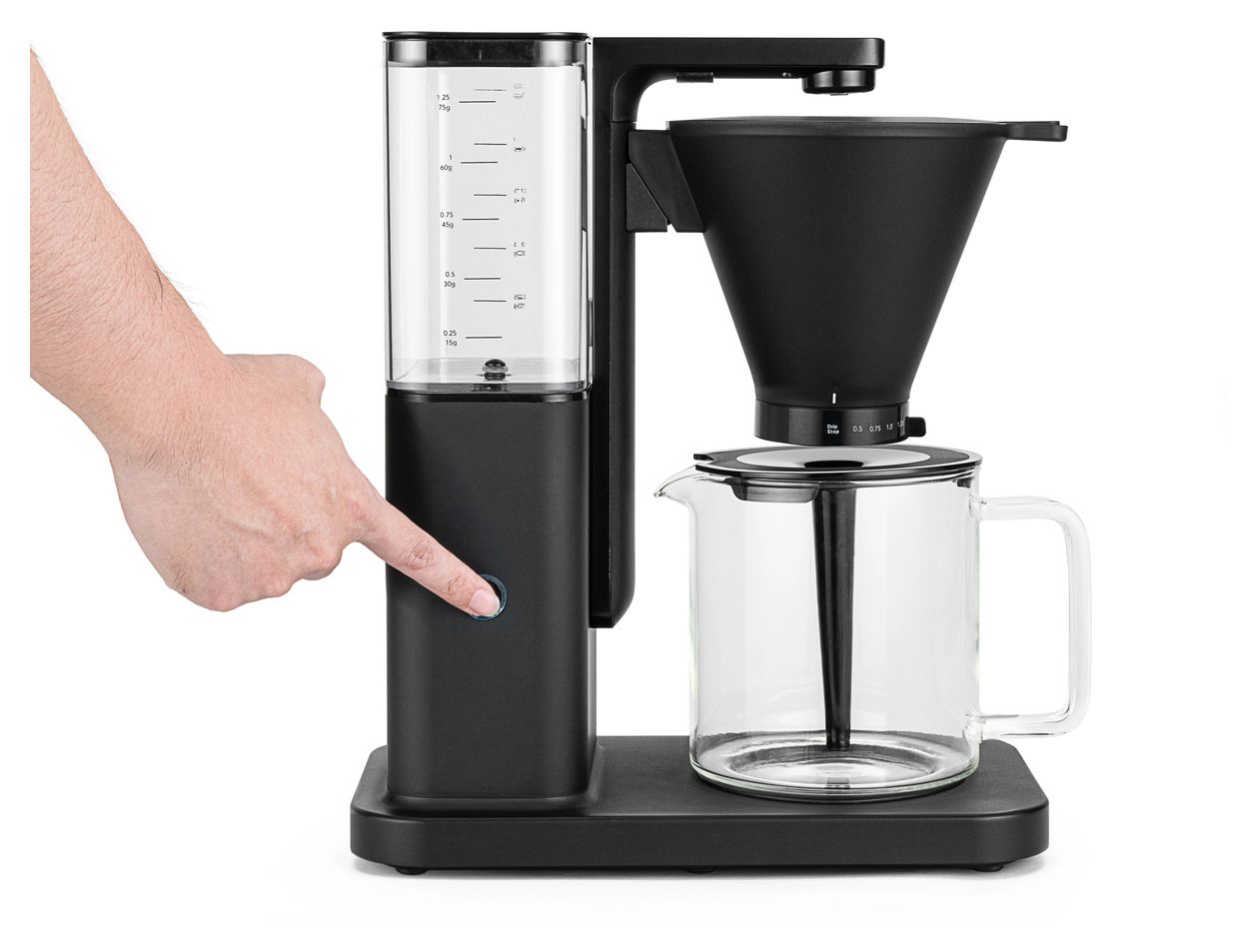 CM10AB-M125 10 Tassen Filterkaffeemaschine 1,2 l (Schwarz, Transparent) 