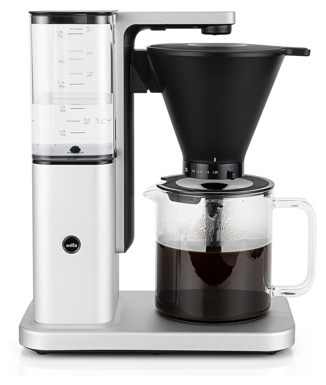 CM10APA-M125 10 Tassen Filterkaffeemaschine 1,2 l (Aluminium, Schwarz, Transparent) 
