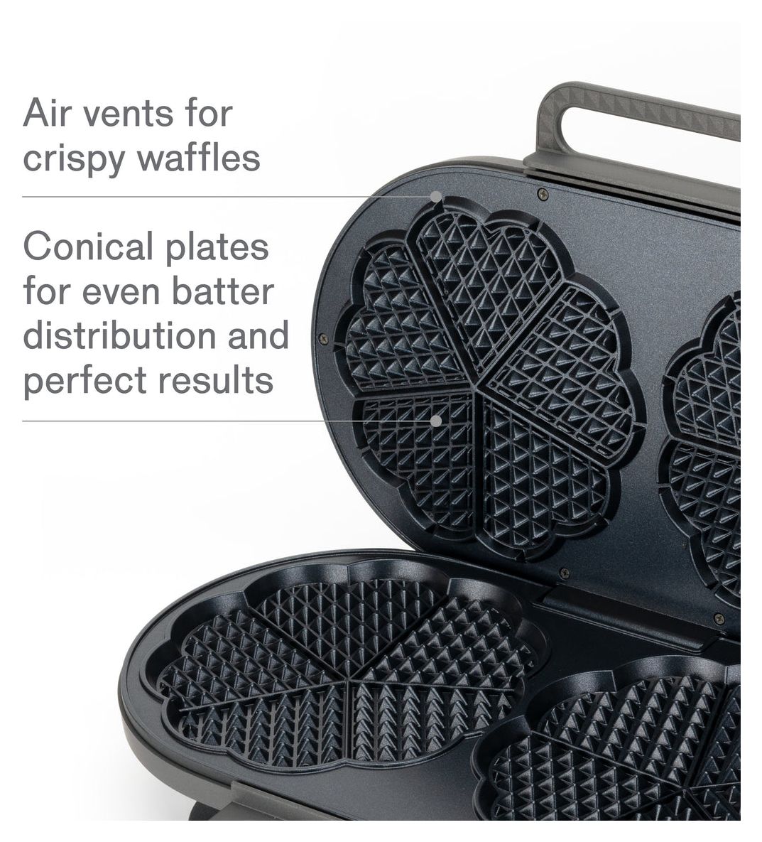 WM5DB-200P Joy Double Waffeleisen Herz (Form) für 10 Waffel(n) 1500 W 