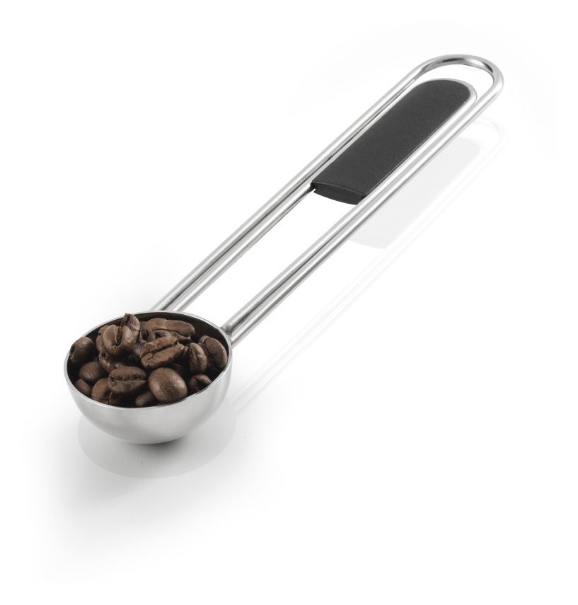 111252 Kaffeedose für 1 kg mit Dosierlöffel luftdicht Edelstahl  (Silber) 