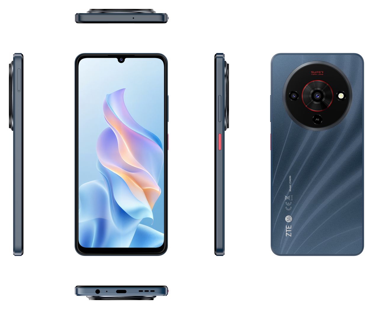 Blade A76 128 GB 5G Smartphone 17,1 cm (6.75 Zoll) Android 50 MP Einzelne Kamera Kamera Dual Sim WiFi 5 (Stardust Black) 