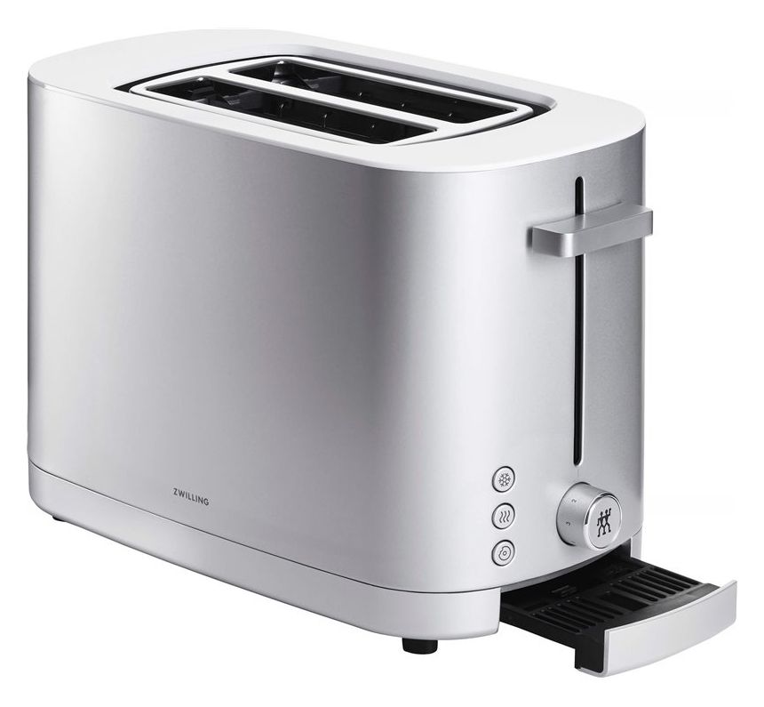 Enfinigy kurz Toaster 1000 W 2 Scheibe(n)  (Satinierter Stahl) 