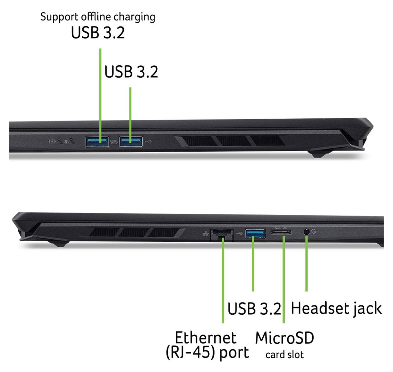 Nitro V AI ANV16S-41-R4CP WQXGA Notebook 40,6 cm (16 Zoll) 2560 x 1600 Pixel 32 GB Ram 1 TB SSD Windows 11 Home AMD Ryzen 7 max. 5,1 GHz NVIDIA GeForce RTX 5060  (Schwarz) 