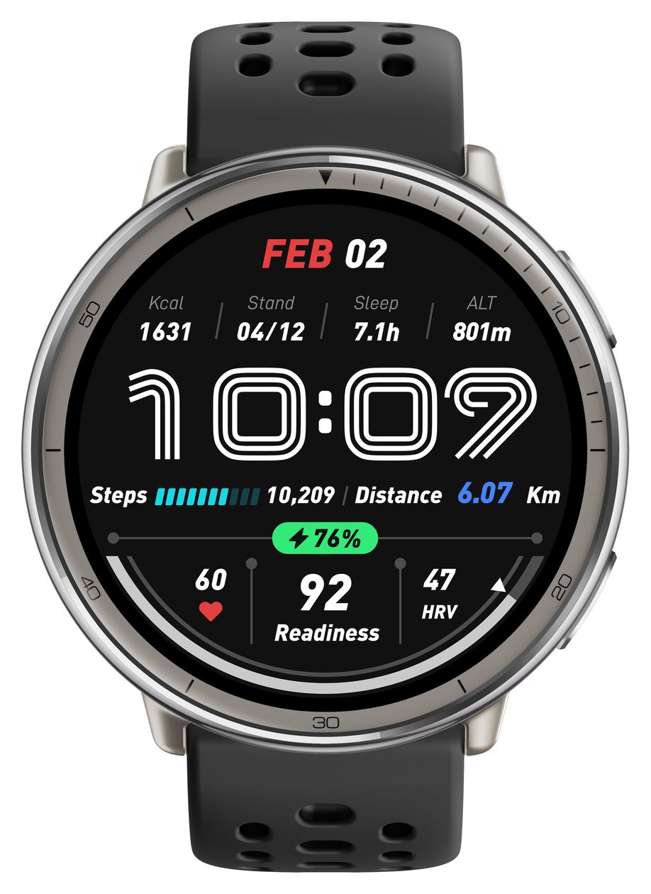 Active 2 Premium Digital Smartwatch Rund 456 h 353 ppi  (Silber) 