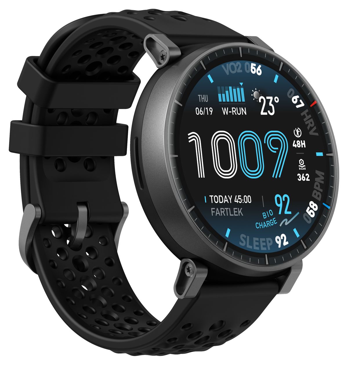 Active Max Digital  Smartwatch Rund 323 ppi  (Schwarz) 