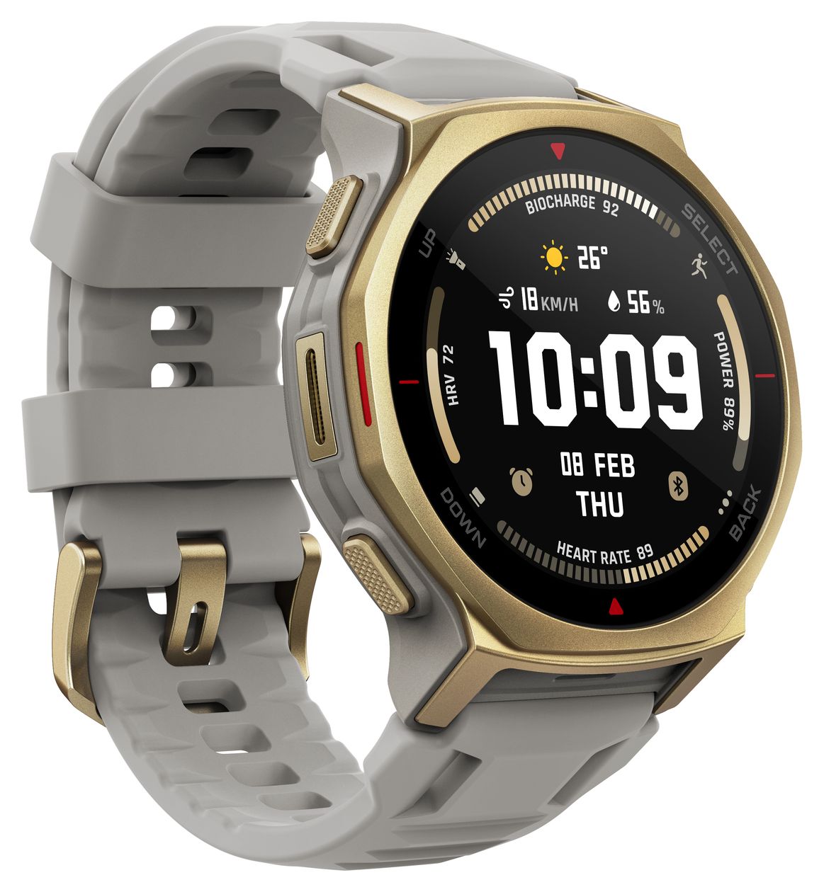 T-Rex 3 Pro Digital 44 mm Smartwatch Rund 353 ppi  (Gold) 