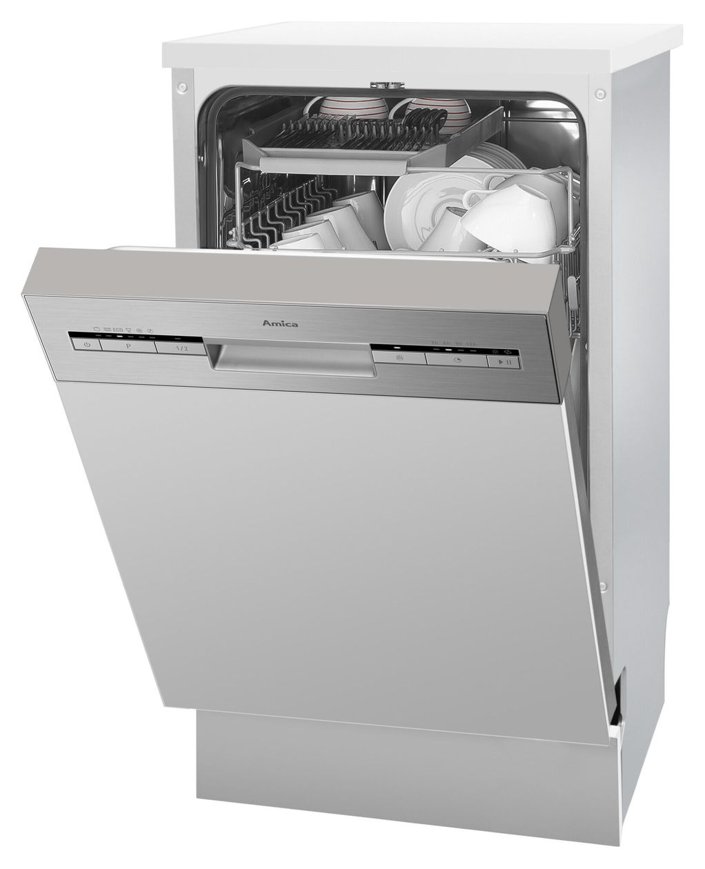 EGSP560911E 45 cm Geschirrspüler teilintegriert (ohne Front) Leise 10 Maßgedecke aquaStop Funktion 