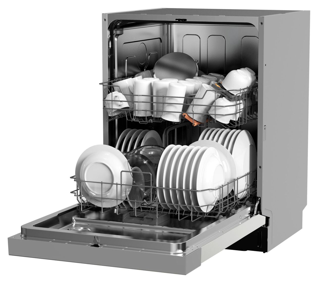 EGSPU 513 490 60 cm Geschirrspüler unterbaufähig leise 13 Maßgedecke aquaStop Funktion (Edelstahl) 