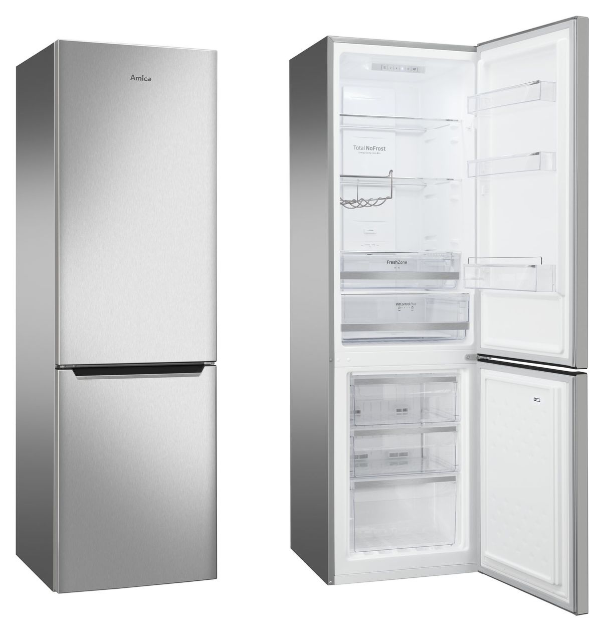 KGC15494E 180 l / 70 l Kühl-Gefrierkombi freistehend NoFrost 219 kWh Jahr  (Edelstahl) 