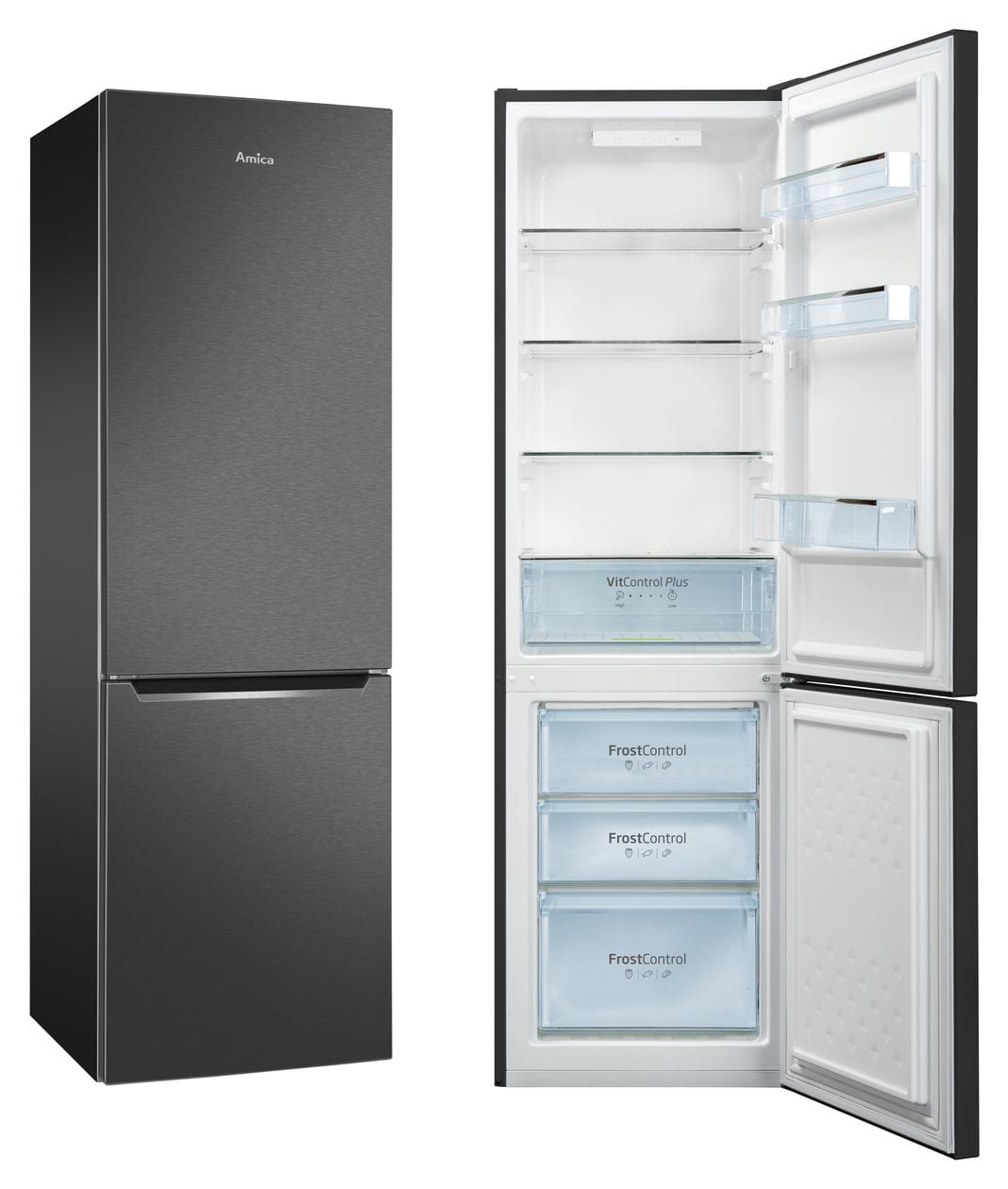 KGCL387150S 187 l / 75 l Kühl-Gefrierkombi freistehend 215 kWh Jahr  (Schwarz) 