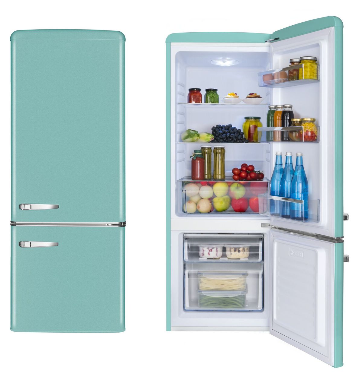 KGCR384150T 147 l / 44 l Kühl-Gefrierkombi freistehend NoFrost 181 kWh Jahr  (Blau) 