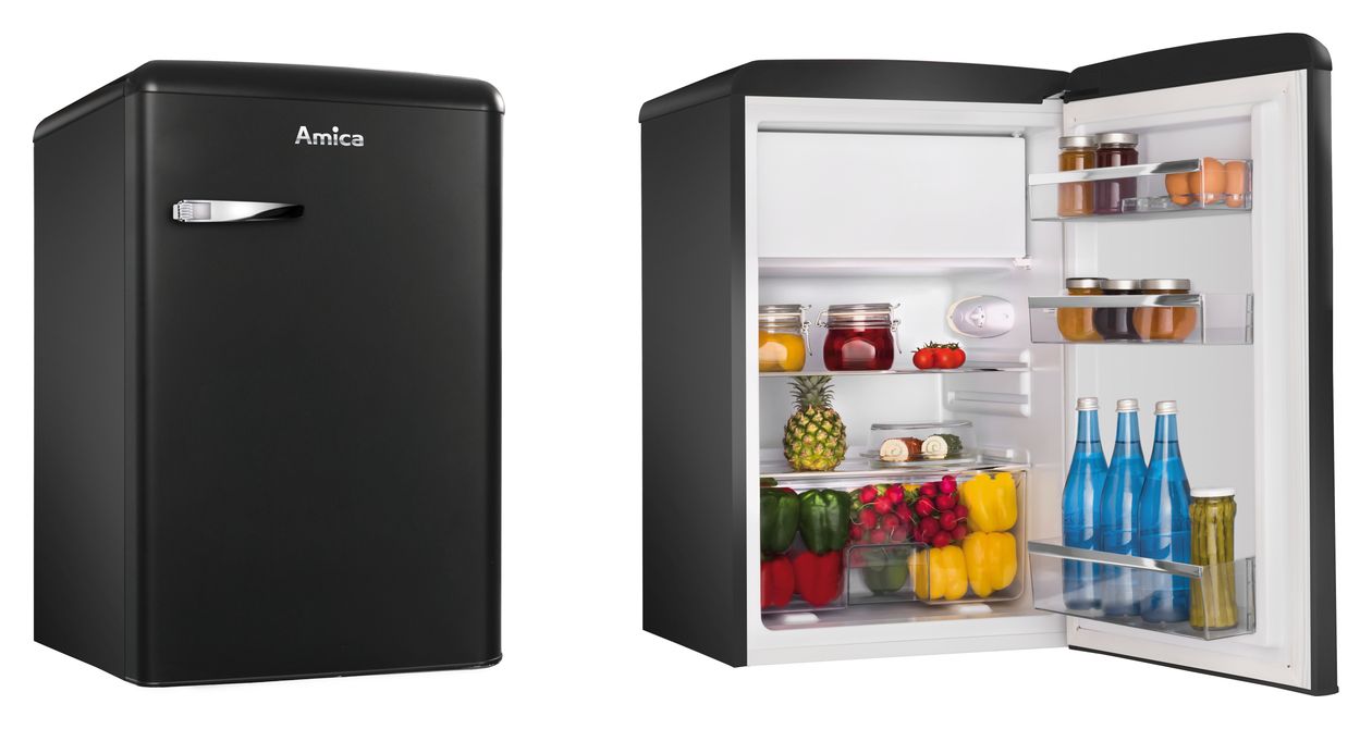 KS15617MS 108 l / 95 l Tischkühlschrank EEK: E 137 kWh Jahr  (Schwarz) 