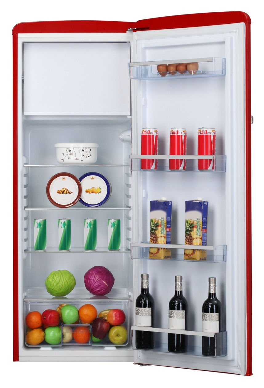 KSR364150R 218 l / 194 l Kühlschrank freistehend EEK: E 157 kWh Jahr  (Rot) 