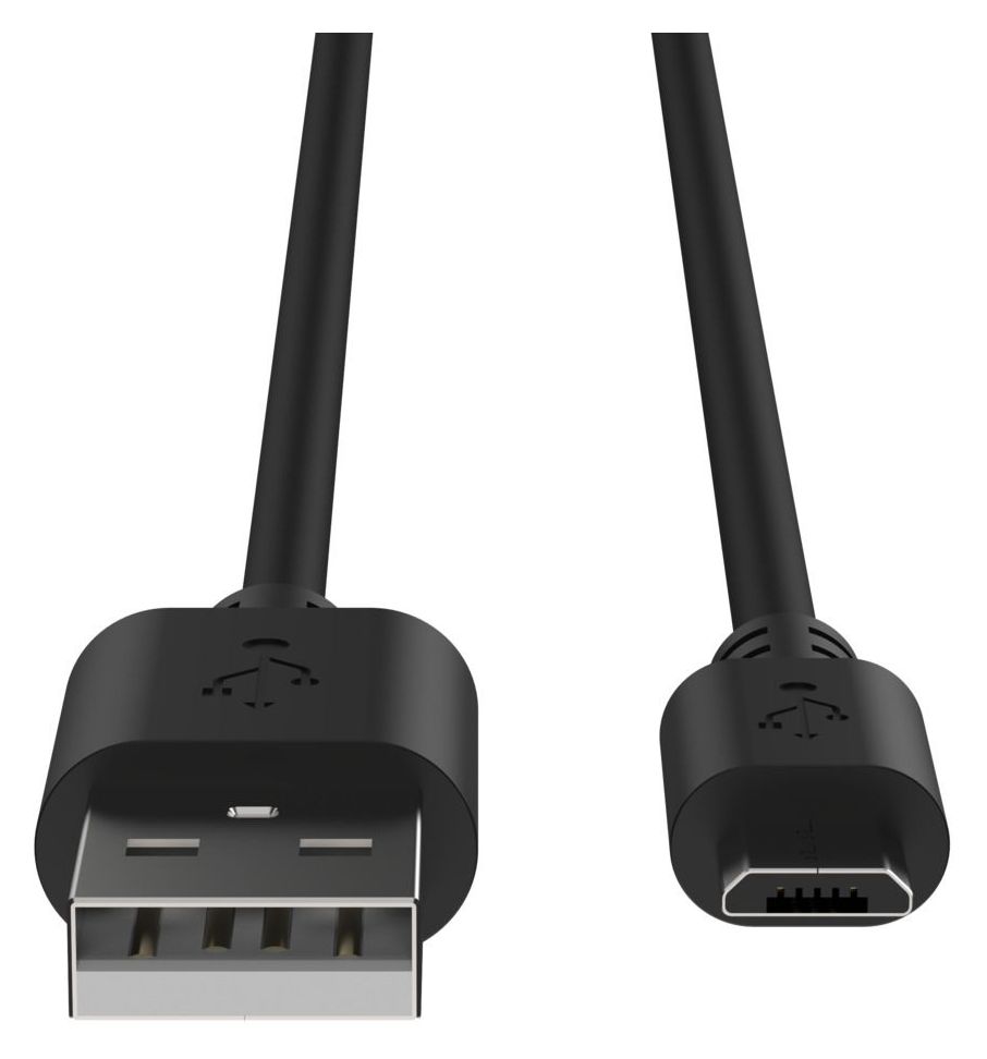 1700-0129 0,48 Gbit/s Stecker Rundkabel USB A auf Micro-USB B 1 m  (Schwarz) 