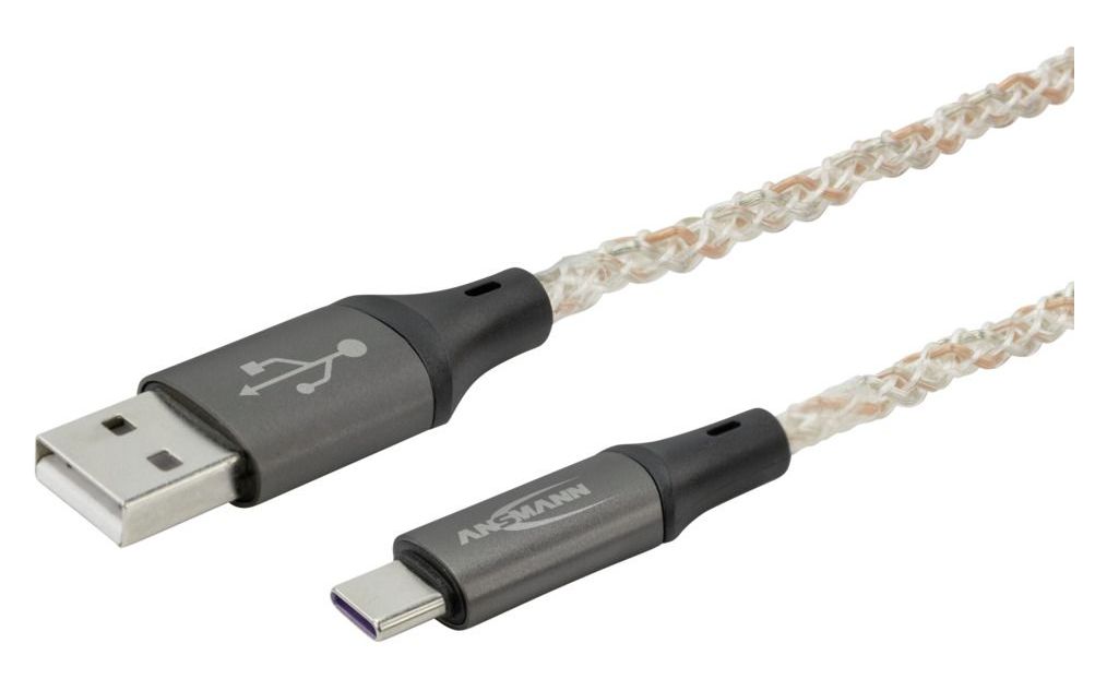 1700-0158 0,48 Gbit/s Stecker Rundkabel USB A auf USB C bis 60 W 1 m  (Mehrfarbig) 