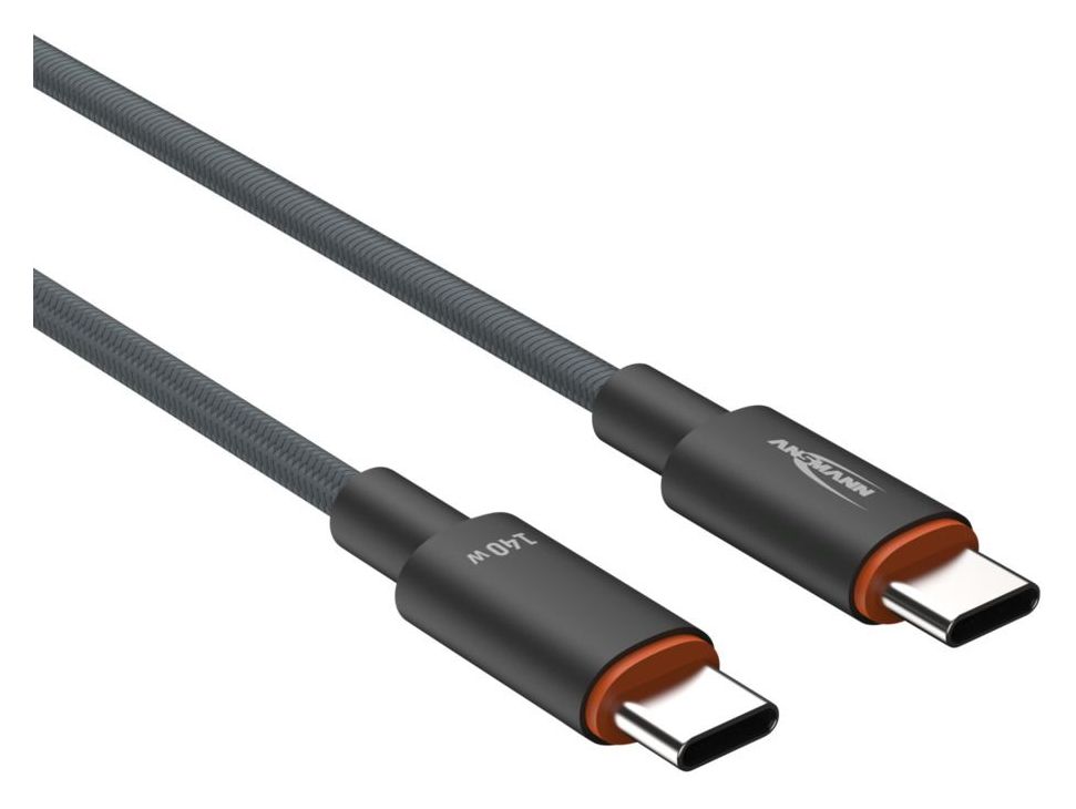 1700-0177 0,48 Gbit/s Rundkabel USB C auf USB C Männlich bis 140 W 0,6 m  (Anthrazit) 