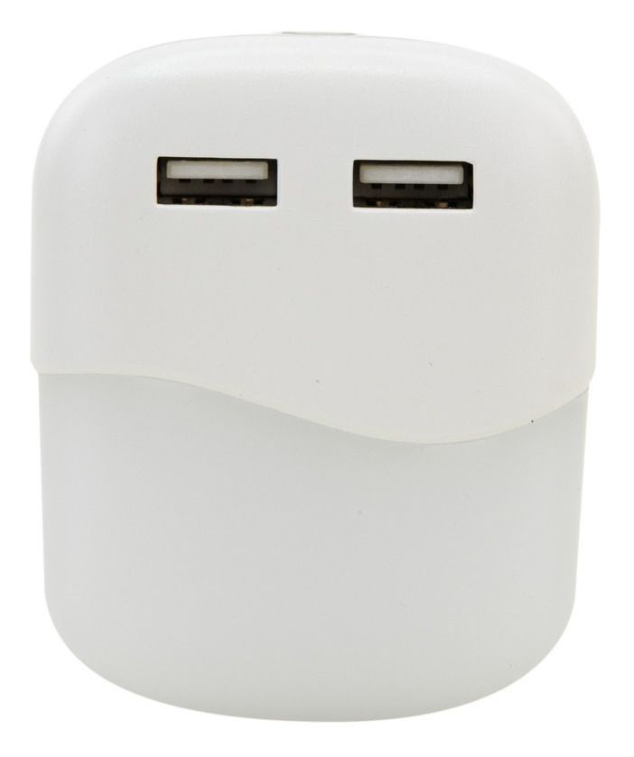 NL15AC + 2USB Sensor Nachtlicht LED Warmweiß (3000K) Warmweiß AC, USB 