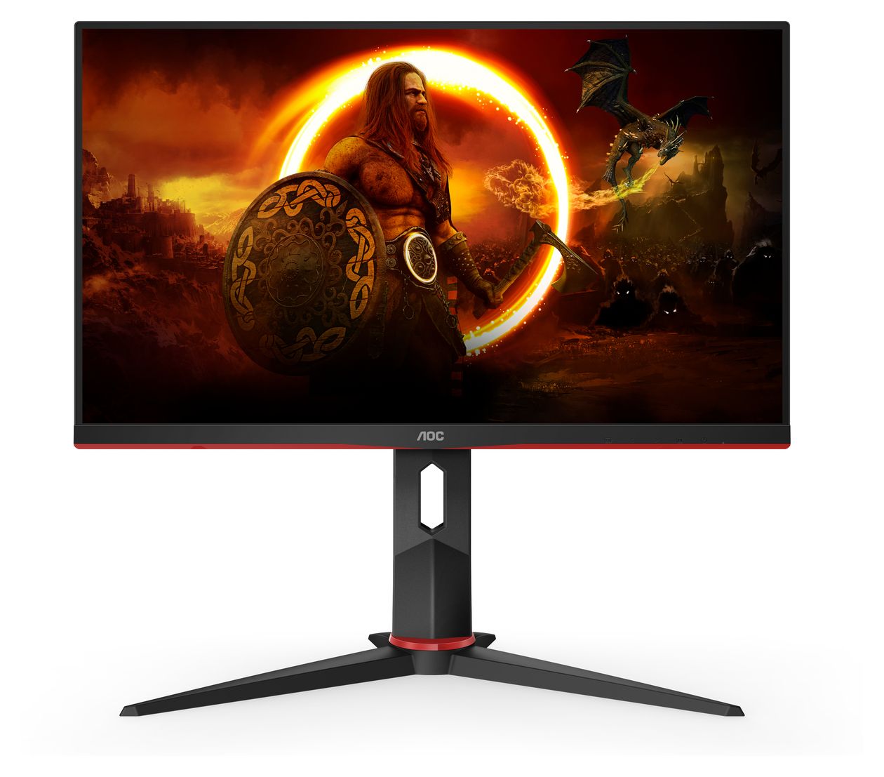 24G2SPU/BK Full HD Monitor 60,5 cm (23.8 Zoll) 16:9 4 ms 300 cd/m²  (Schwarz, Rot) 