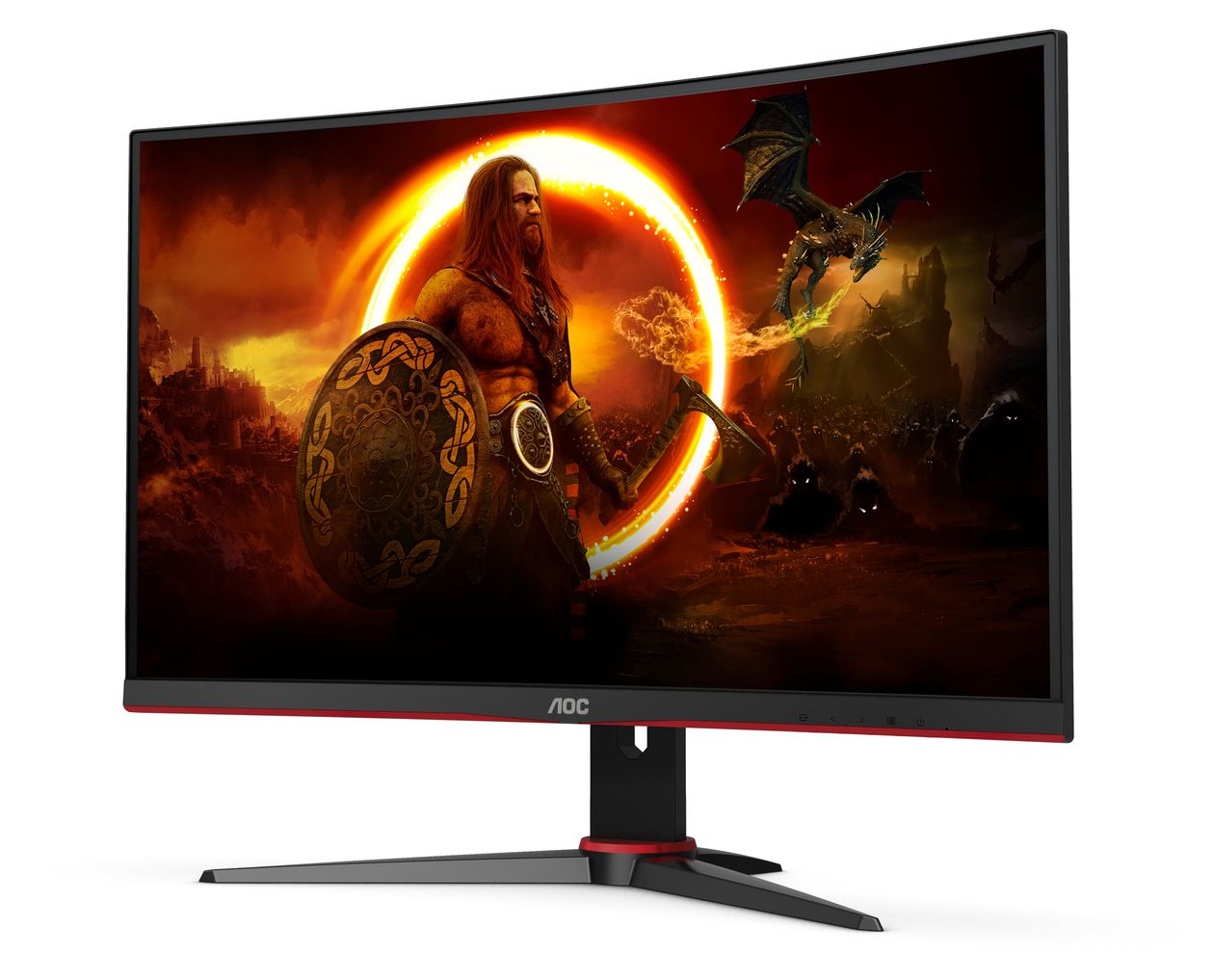 C24G2AE/BK Full HD Monitor 59,9 cm (23.6 Zoll) 16:9 4 ms 250 cd/m²  (Schwarz, Rot) 