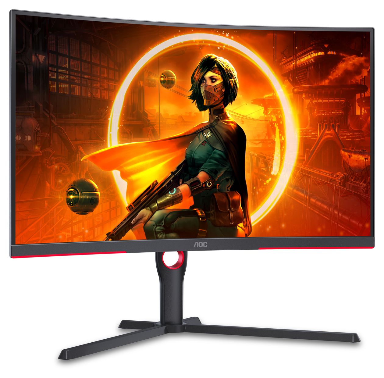 CQ32G3SU/BK Quad HD Monitor 80 cm (31.5 Zoll) 16:9 4 ms 300 cd/m²  (Schwarz, Rot) 