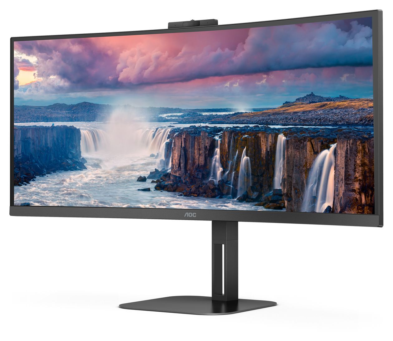 CU34V5CW/BK Quad HD Monitor 86,4 cm (34 Zoll) 21:9 4 ms 300 cd/m²  (Schwarz) 
