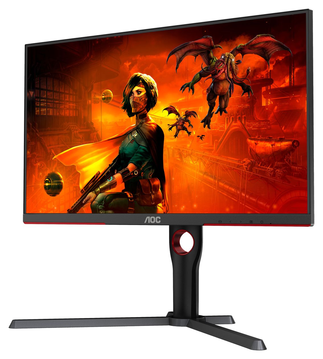 U27G3X/BK 4K Ultra HD Monitor 68,6 cm (27 Zoll) 16:9 1 ms  (Schwarz, Rot) 