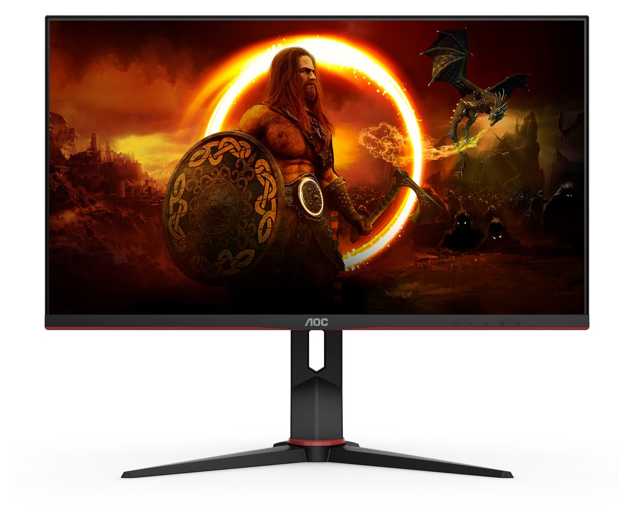 U28G2XU2 4K Ultra HD Monitor 71,1 cm (28 Zoll) 16:9 1 ms 370 cd/m²  (Schwarz, Rot) 