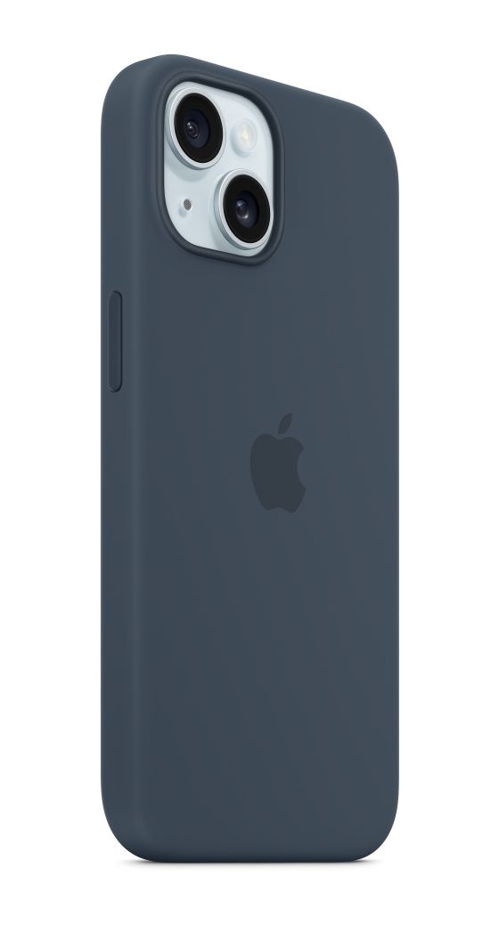 Silikon Case mit MagSafe Cover für Apple iPhone 15  (Navy) 