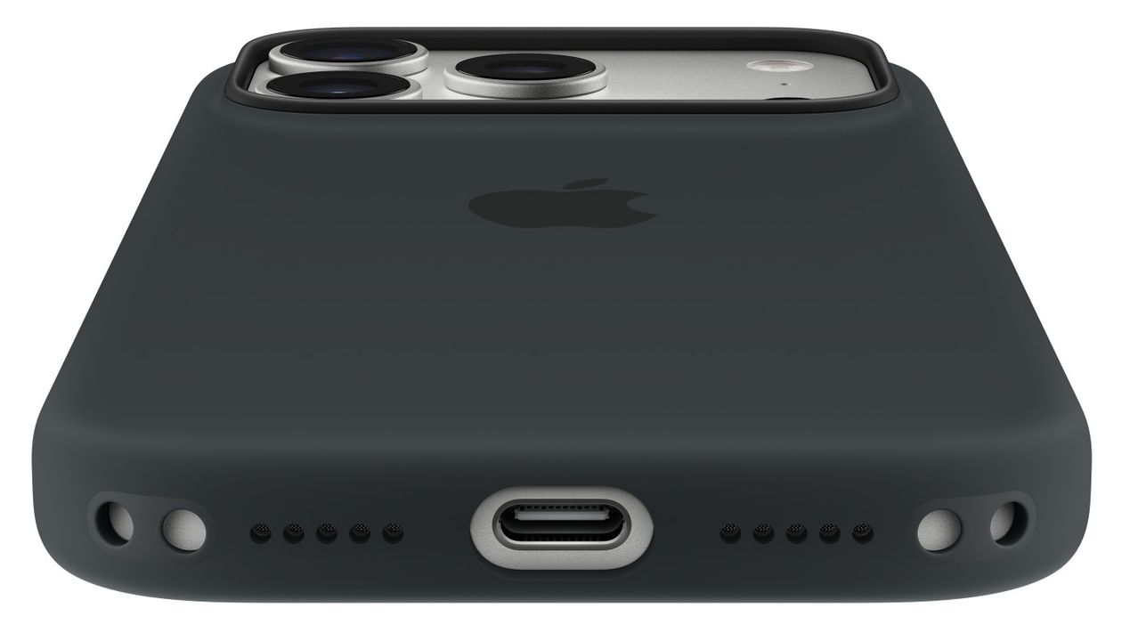Silikon Case mit MagSafe Cover für Apple iPhone 17 Pro  (Schwarz) 