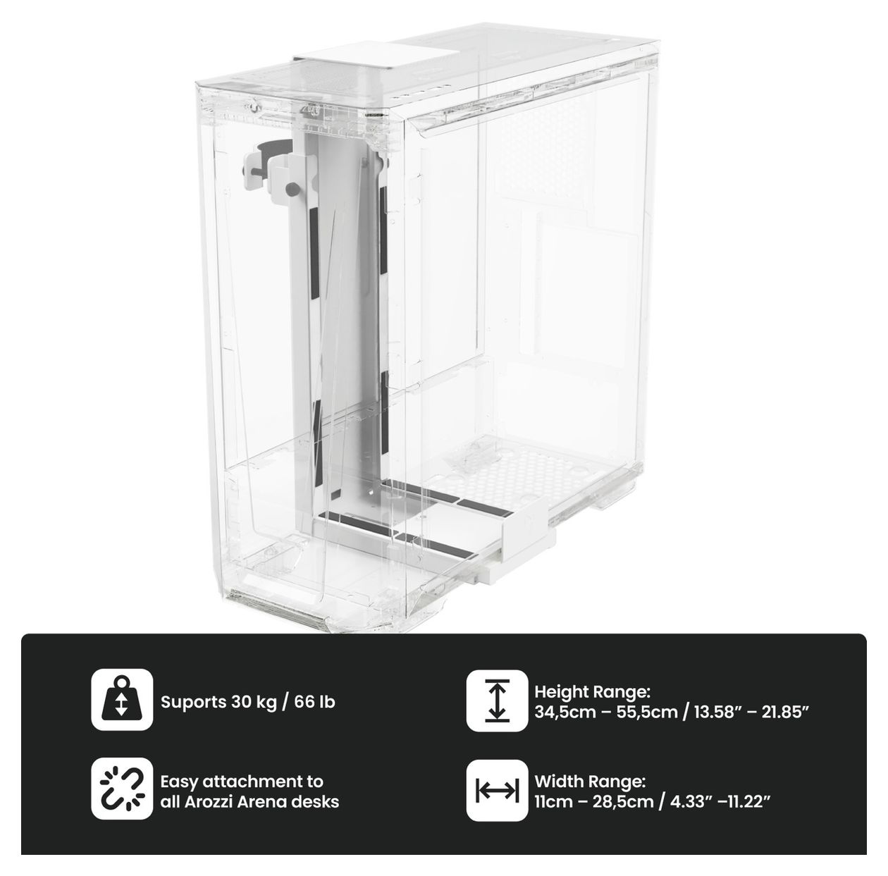 Arena PC-Halterung bis 30 kg  (Weiß) 