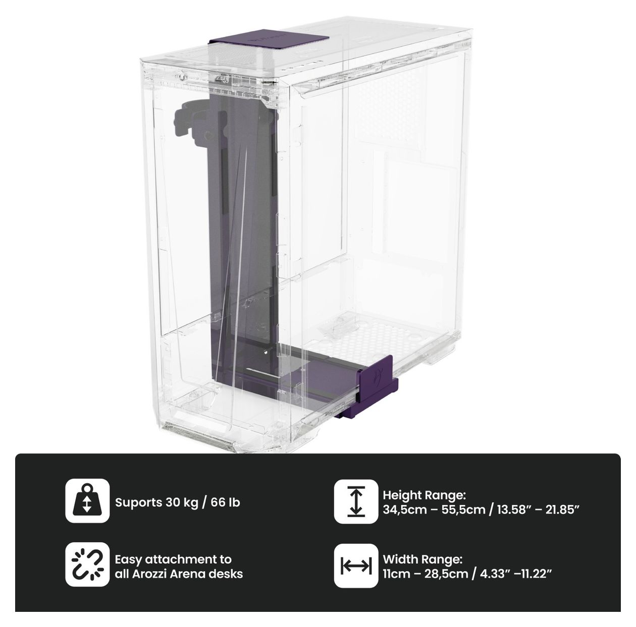 Arena PC-Halterung bis 30 kg  (Violett) 