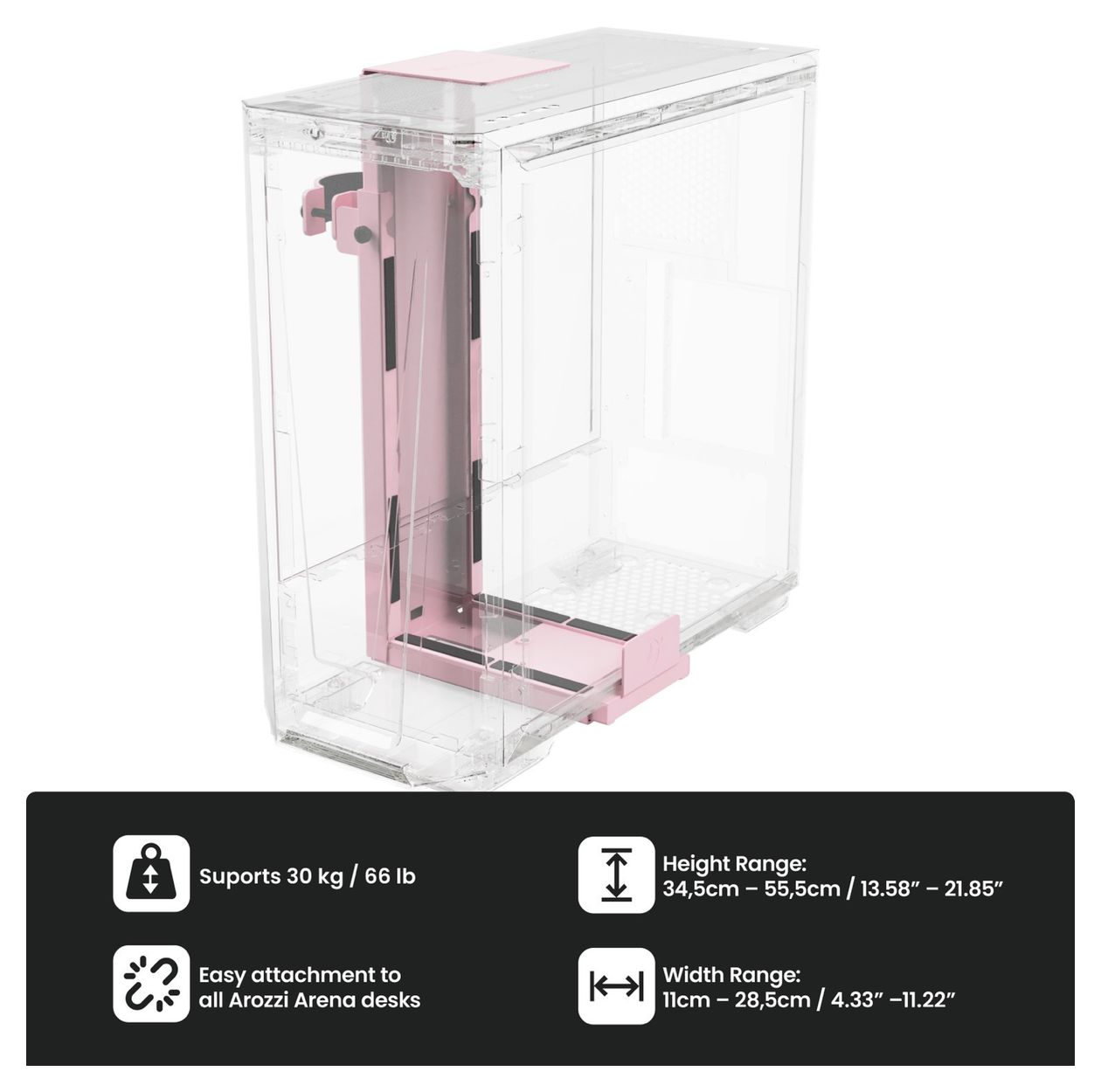 Arena PC-Halterung bis 30 kg  (Pink) 