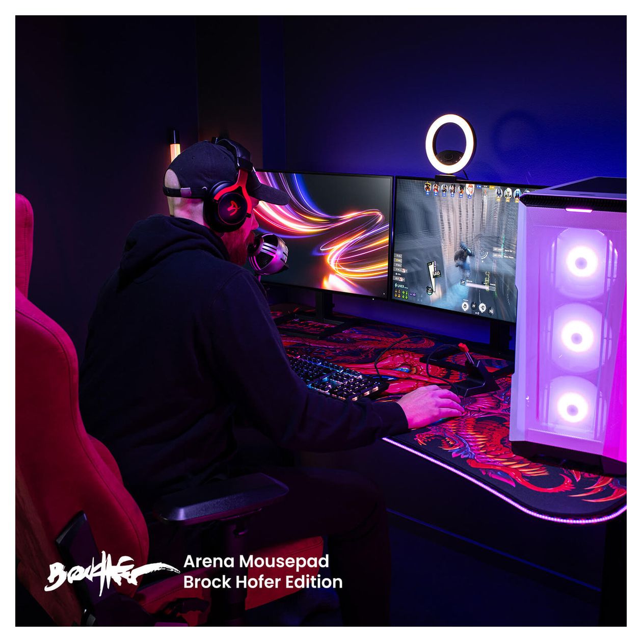 Arena Gamingtisch  (Mehrfarbig, Schwarz) 