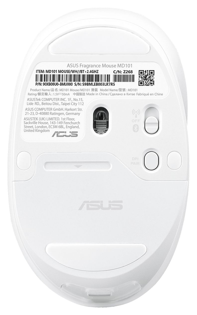 Fragrance Mouse MD101 2400 DPI Haus Maus Optisch  (Weiß) 