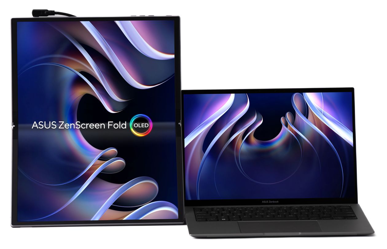 ZenScreen Fold OLED MQ17QH Quad HD Monitor 43,9 cm (17.3 Zoll) 4:3 0,2 ms 350 cd/m²  (Silber) 
