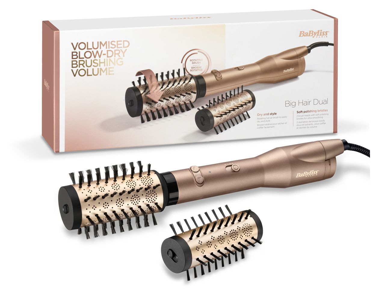 AS952E Big Hair Dual Gold Edition Warmluftbürste 650 W  (Gold) 