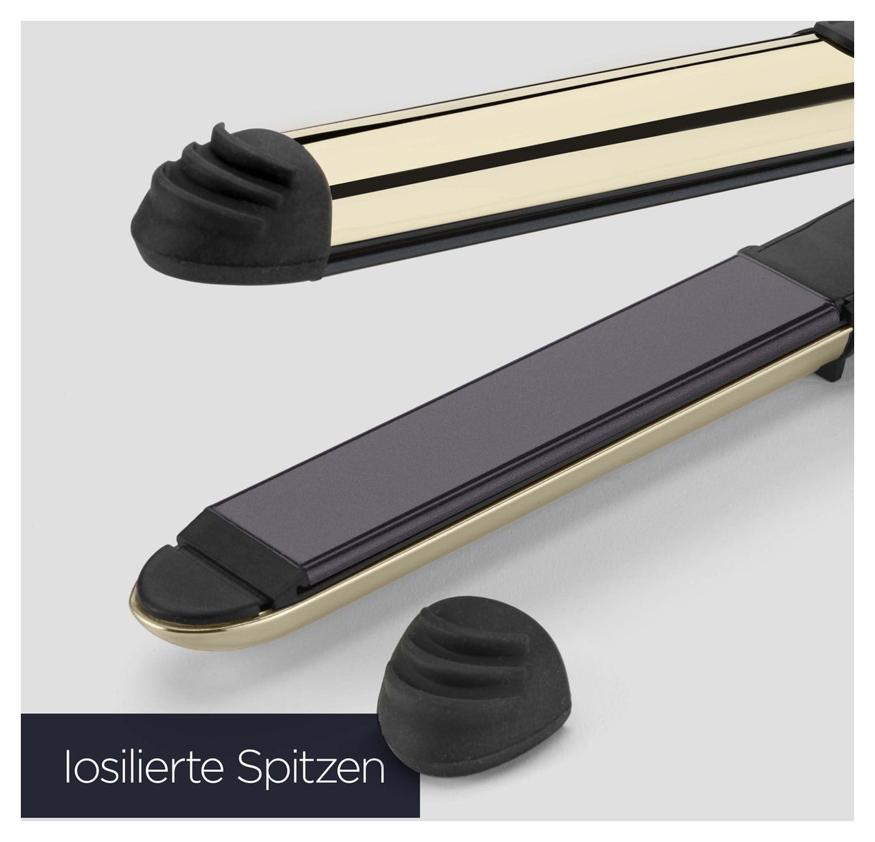 ST484E Black Onyx Haarglätter  (Schwarz, Gold) 