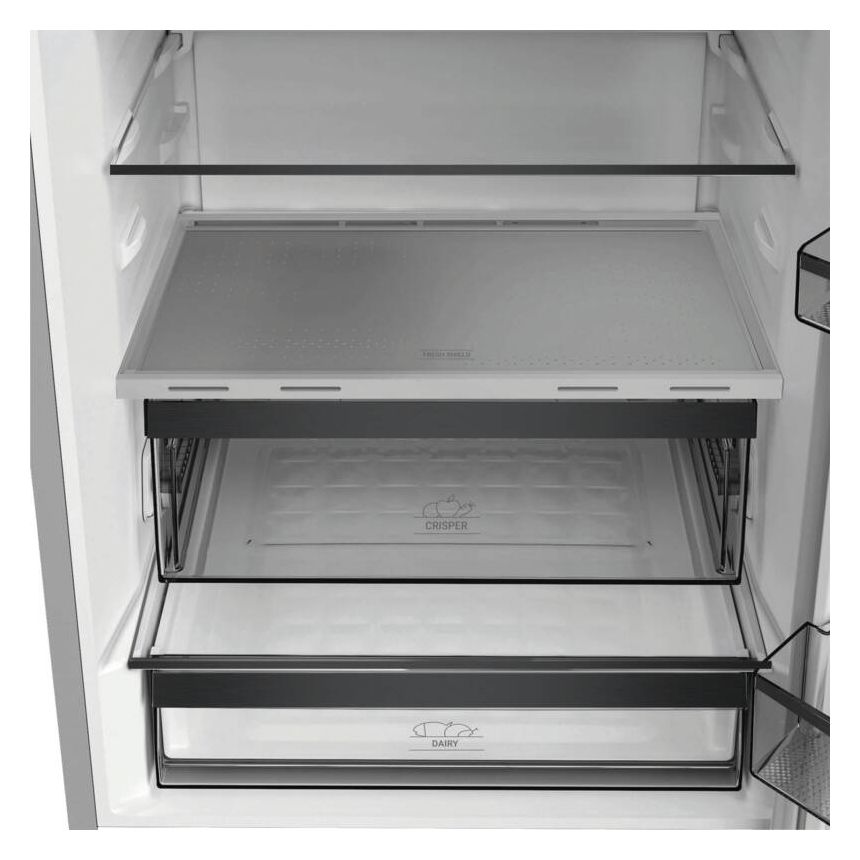 BHK26494X6E 340 l / 150 l Kühl-Gefrierkombi freistehend NoFrost 227 kWh Jahr  (Edelstahl) 