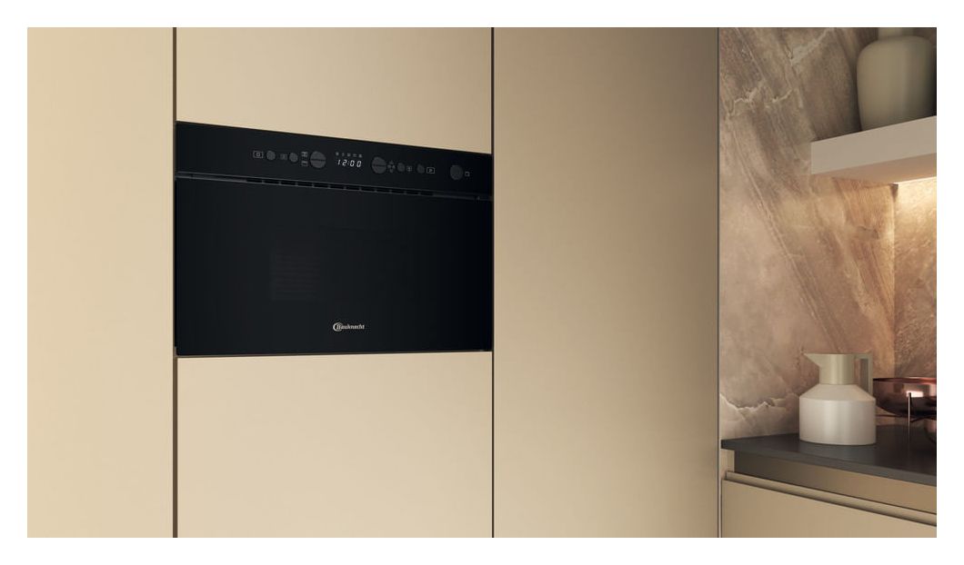 BMN14BK Einbau-Mikrowelle 750 W Größe: mittel 4 Stufen Grill (Schwarz) 